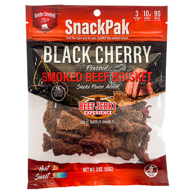 Smoked Black Cherry Flavored Beef Brisket SnackPak
