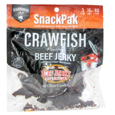 Traditional Crawfish Jerky Beef Jerky SnackPak