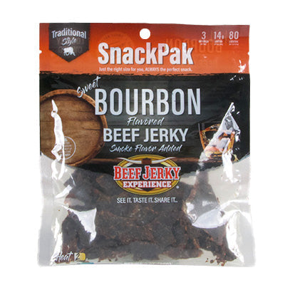 Traditional Sweet Bourbon Beef Jerky SnackPak